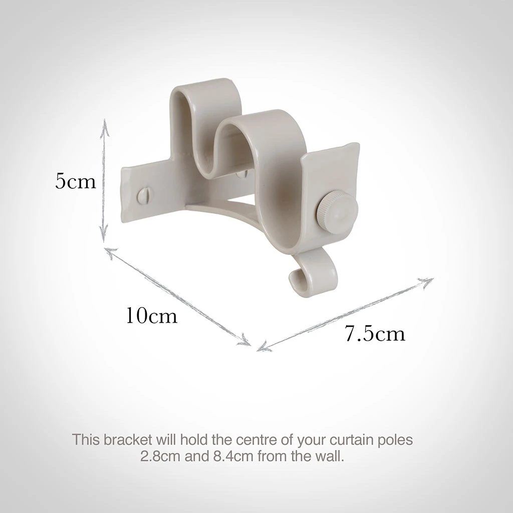 25/12mm Double Pole Centre Bracket In Clay 5 25/12mm Double Pole Centre Bracket In Clay - Image 3