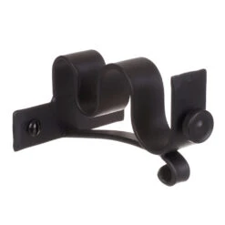 25/12mm Double Pole Centre Bracket In Matt Black