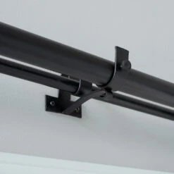 38/20mm Double Pole Centre Bracket In Matt Black 11 38/20mm Double Pole Centre Bracket In Matt Black -Home Decor Shop 6004mb 12 1