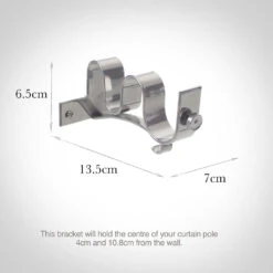38/20mm Double Pole Centre Bracket In Mercury 7 38/20mm Double Pole Centre Bracket In Mercury -Home Decor Shop 6004me 13