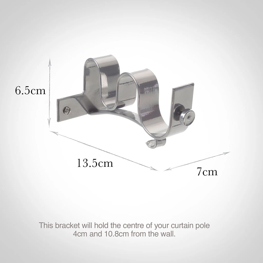 38/20mm Double Pole Centre Bracket In Mercury 5 38/20mm Double Pole Centre Bracket In Mercury - Image 3