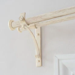 20/12mm Double Pole Standard Bracket In Old Ivory -Home Decor Shop 6006oi 12