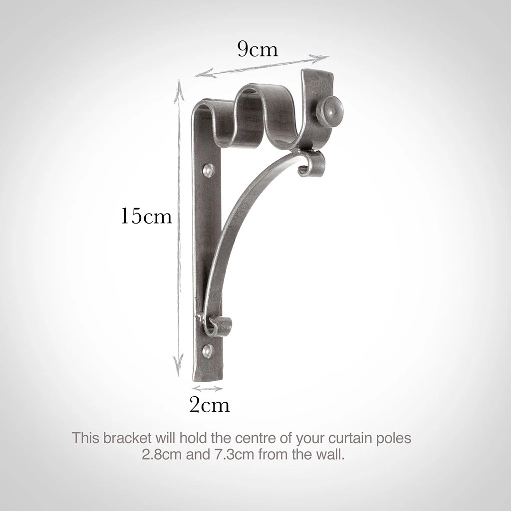 20/12mm Double Pole Standard Bracket In Polished 5 20/12mm Double Pole Standard Bracket In Polished - Image 3
