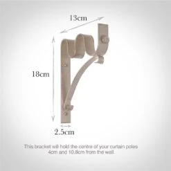 38/20mm Double Pole Standard Bracket In Old Ivory -Home Decor Shop 6008oi 13