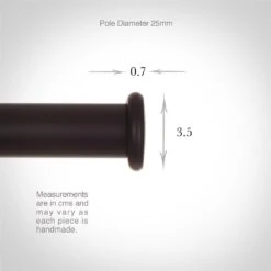 25mm Button Finial In Matt Black 9 25mm Button Finial In Matt Black -Home Decor Shop 601mb 3