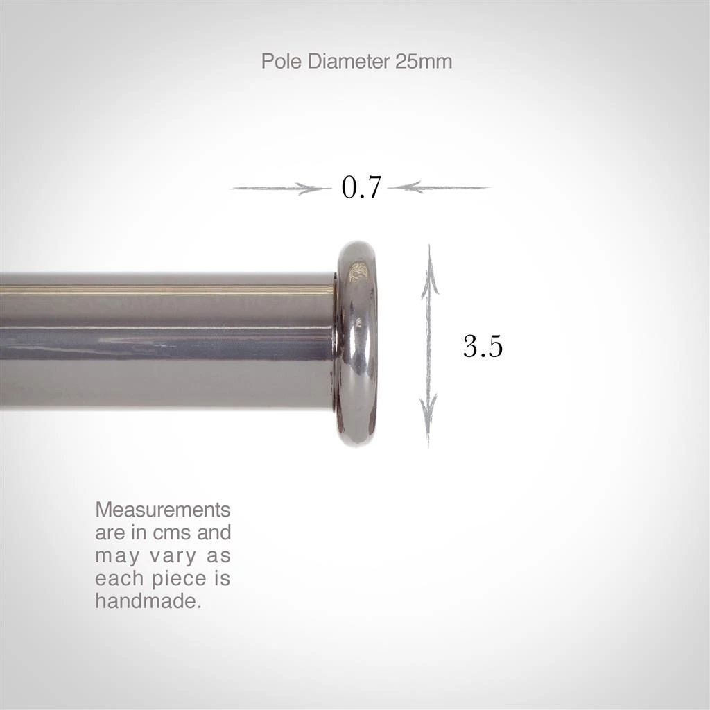 25mm Button Finial In Mercury 6 25mm Button Finial In Mercury - Image 4