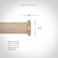 25mm Button Finial In Old Ivory -Home Decor Shop 601oi 3