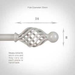 25mm Cage & Ball Finial In Clay -Home Decor Shop 603cl 13