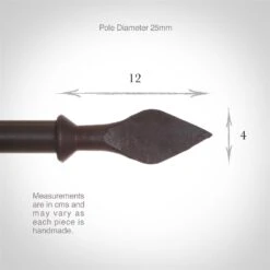 25mm Spear Finial In Beeswax -Home Decor Shop 605bw 3