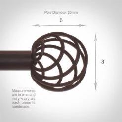 25mm Spiral Finial In Beeswax -Home Decor Shop 6062bw 3