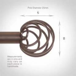 25mm Spiral Finial In Polished 9 25mm Spiral Finial In Polished -Home Decor Shop 6062po 3