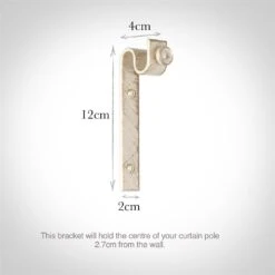 12mm Chapel Standard Bracket In Old Ivory -Home Decor Shop 6066oi 13