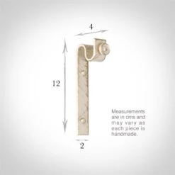 12mm Chapel Standard Bracket In Old Ivory -Home Decor Shop 6066oi 3