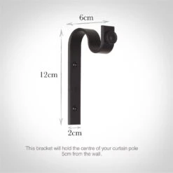 20mm Chapel Standard Bracket In Matt Black -Home Decor Shop 6067mb 13