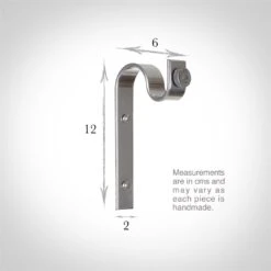 20mm Chapel Standard Bracket In Mercury -Home Decor Shop 6067me 3