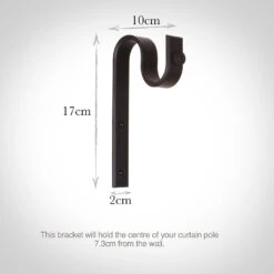 38mm Chapel Standard Bracket In Matt Black -Home Decor Shop 6069mb 13