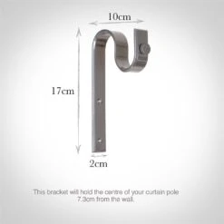 38mm Chapel Standard Bracket In Mercury -Home Decor Shop 6069me 13