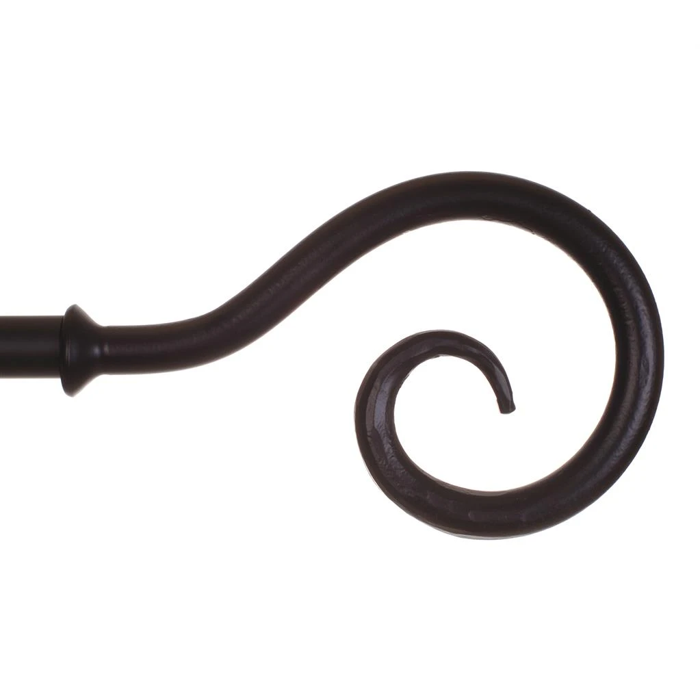 25mm Bishop's Crook Finial In Matt Black 3 25mm Bishop's Crook Finial In Matt Black