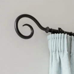 25mm Bishop's Crook Finial In Matt Black 11 25mm Bishop's Crook Finial In Matt Black -Home Decor Shop 606mb 12 1