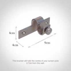 12mm Chapel Centre Bracket In Mercury -Home Decor Shop 6070me 13