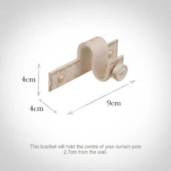 12mm Chapel Centre Bracket In Old Ivory -Home Decor Shop 6070oi 13