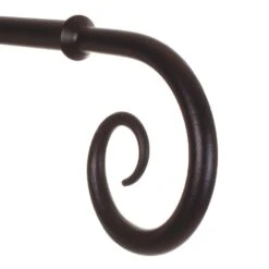 25mm Crook Finial In Matt Black -Home Decor Shop 607mb 2