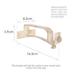 25mm Chapel Extended Centre Bracket In Old Ivory -Home Decor Shop 6081OI 13