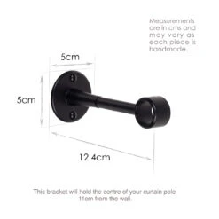 20mm Extended Sleeve Bracket In Matt Black -Home Decor Shop 6082MB 13