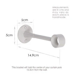 25mm Extended Sleeve Bracket In Clay -Home Decor Shop 6083CL 13