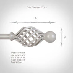 20mm Cage & Ball Finial In Clay -Home Decor Shop 622cl 13