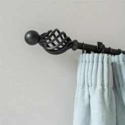 20mm Cage & Ball Finial In Matt Black -Home Decor Shop 622mb 12 1