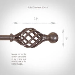 20mm Cage & Ball Finial In Polished -Home Decor Shop 622po 13