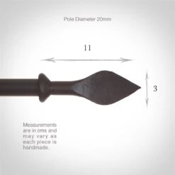 20mm Spear Finial In Beeswax -Home Decor Shop 624bw 3