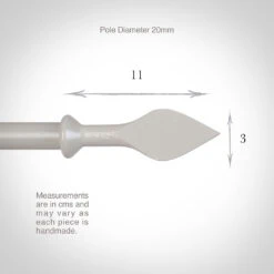 20mm Spear Finial In Clay -Home Decor Shop 624cl 13