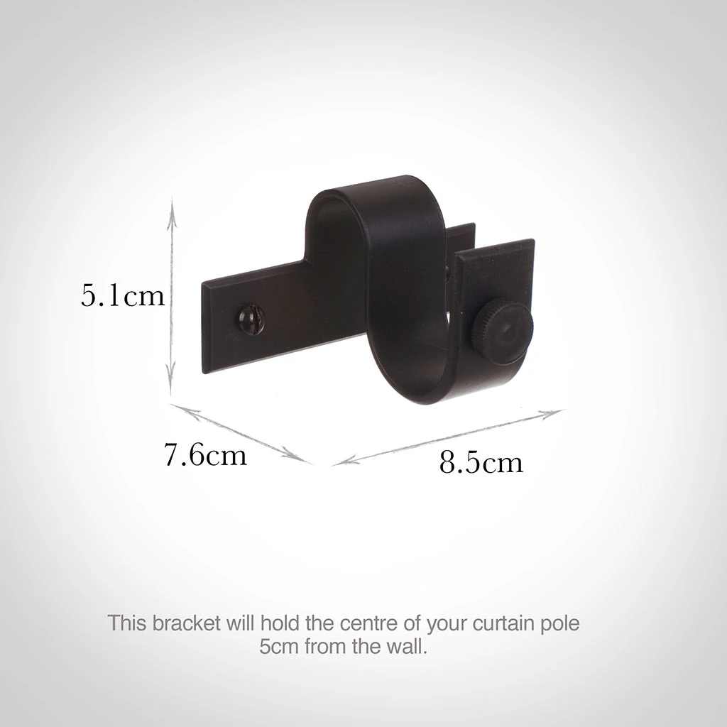 25mm Chapel Centre Bracket In Matt Black 5 25mm Chapel Centre Bracket In Matt Black - Image 3