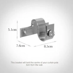 25mm Chapel Centre Bracket In Mercury -Home Decor Shop 6252me 13