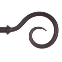 20mm Bishop's Crook Finial In Matt Black
