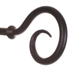 20mm Bishop's Crook Finial In Matt Black -Home Decor Shop 625mb 2