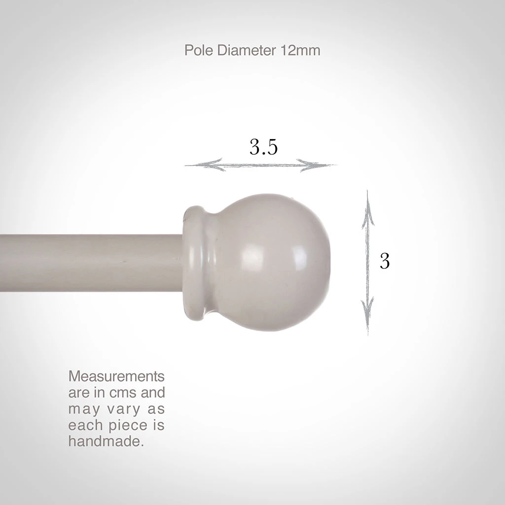 12mm Cannonball Finial In Clay 5 12mm Cannonball Finial In Clay - Image 3