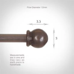 12mm Cannonball Finial In Polished -Home Decor Shop 629po 3