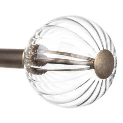 19mm Fluted Glass Ball Finial In Antique Brass -Home Decor Shop 6302AB 20