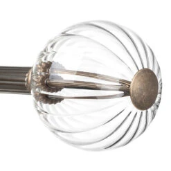 19mm Fluted Glass Ball Finial In Antique Brass -Home Decor Shop 6302AB 21