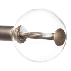 25mm Clear Glass Ball Finial In Antique Brass -Home Decor Shop 6303AB 20