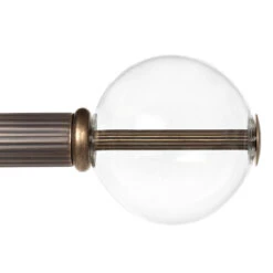 25mm Clear Glass Ball Finial In Antique Brass -Home Decor Shop 6303AB 22