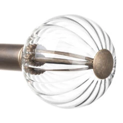 25mm Fluted Glass Ball Finial In Antique Brass -Home Decor Shop 6304AB 20