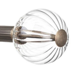 25mm Fluted Glass Ball Finial In Antique Brass -Home Decor Shop 6304AB 21