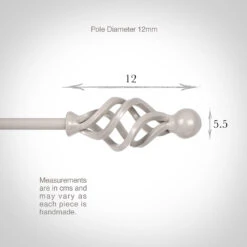 12mm Cage & Ball Finial In Clay -Home Decor Shop 630cl 13