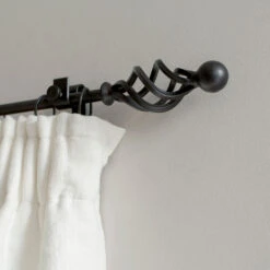 12mm Cage & Ball Finial In Matt Black -Home Decor Shop 630mb 12