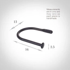 Large Button Holdback In Matt Black -Home Decor Shop 637amb 13