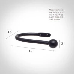 Large Cannonball Holdback In Matt Black -Home Decor Shop 637bmb 13